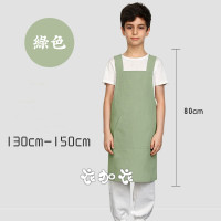 [衣加衣-多色任選]兒童棉麻圍裙(X型肩帶 大號:總長80公分)