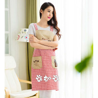 [衣加衣]sunny place紅色格子圍裙(雙肩帶)